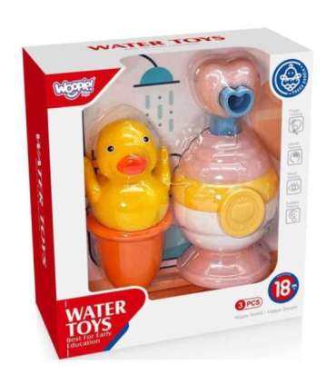 WOOPIE BABY Набор игрушек для ванны: чашка + уточка + дозатор мыла