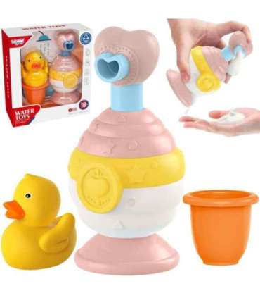 WOOPIE BABY vannimänguasjade komplekt: tass + kummipart + seebidosaator