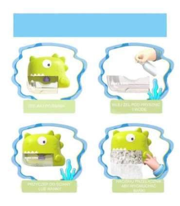 WOOPIE Оранжевый динозавр — игрушка для ванны для создания пены