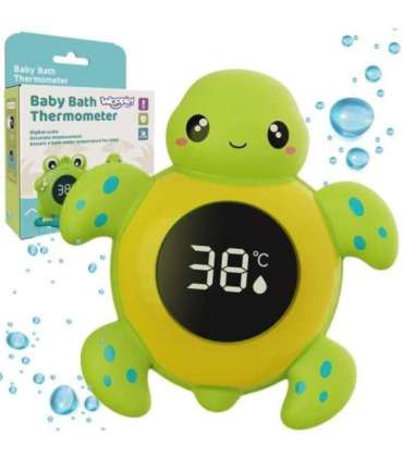 WOOPIE BABY Termometr do Kąpieli 2w1 Mierzenia Temperatury Wody i Pomieszczenia Żółwik