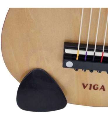 Viga Drewniana gitara dla dzieci Naturalna 21 cali 6 strun