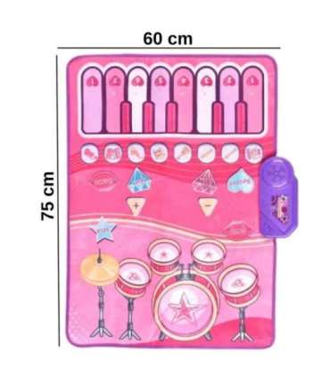 WOOPIE Duża Mata Muzyczna 2w1 Perkusja Interaktywna Pianino