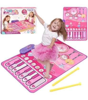 WOOPIE Duża Mata Muzyczna 2w1 Perkusja Interaktywna Pianino