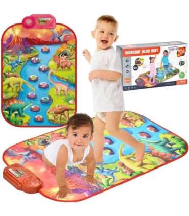 WOOPIE Duża Mata Muzyczna Pianino XL Dinozaury Interaktywna