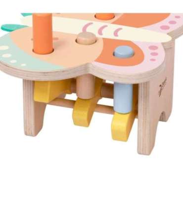 CLASSIC WORLD Wbijak Pastelowy Motylek Montessori z Młoteczkiem