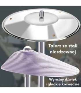 WOOPIE Perkusja Edukacyjna dla Dzieci 5 Bębnów 1 Talerz + Taboret z Motywem Zwierzątek