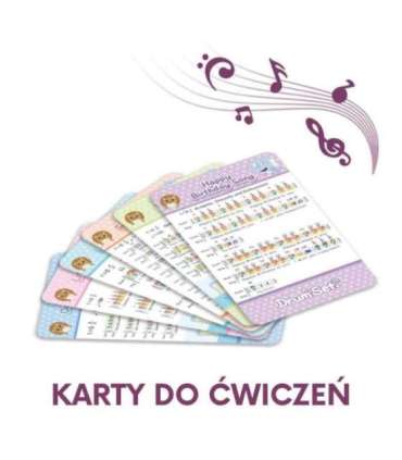 WOOPIE Perkusja Edukacyjna dla Dzieci 5 Bębnów 1 Talerz + Taboret z Motywem Zwierzątek