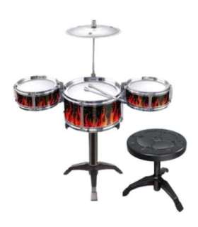 WOOPIE Perkusja Edukacyjna dla Dzieci 3 Bębny 1 Talerz + Taboret