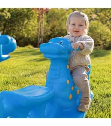 WOOPIE Bujak Wieloosobowy Dino Huśtawka Równoważna Niebieska