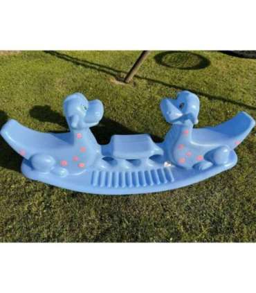 WOOPIE Bujak Wieloosobowy Dino Huśtawka Równoważna Niebieska