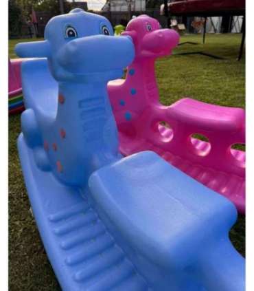 WOOPIE Bujak Wieloosobowy Dino Huśtawka Równoważna Niebieska