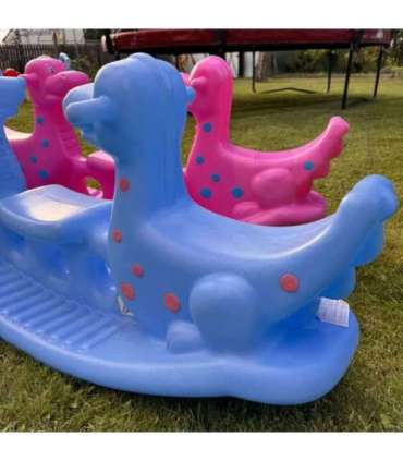 WOOPIE Bujak Wieloosobowy Dino Huśtawka Równoważna Niebieska