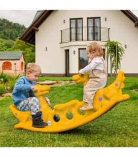 WOOPIE Bujak Wieloosobowy Dino Huśtawka Równoważna Żółta