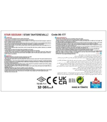 WOOPIE Bujak Wieloosobowy STAR Huśtawka Równoważna Niebieska