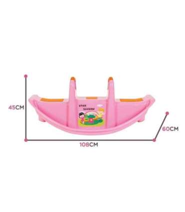 WOOPIE Bujak Wieloosobowy STAR Huśtawka Równoważna Różowa