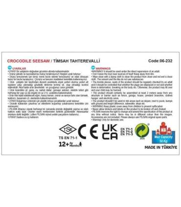 WOOPIE Bujak Wieloosobowy KROKODYL Huśtawka Równoważna