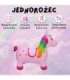 WOOPIE Skoczek Gumowy do Skakania Jednorożec Różowy + Pompka