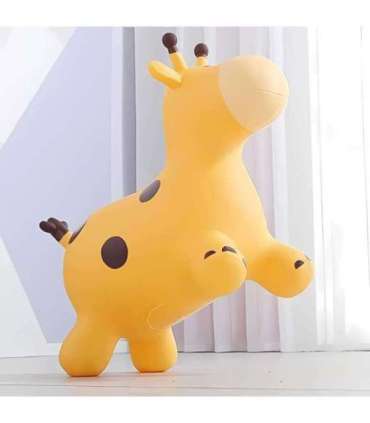 WOOPIE Skoczek Gumowy do Skakania Żyrafa Żółta + Pompka