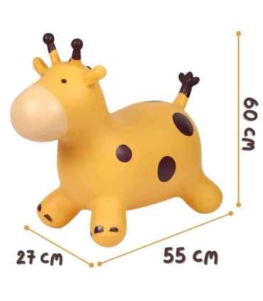 WOOPIE Skoczek Gumowy do Skakania Żyrafa Żółta + Pompka