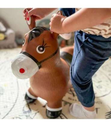 WOOPIE Skoczek Gumowy do Skakania Konik + Pompka