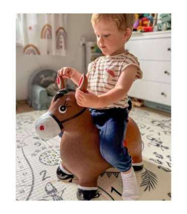 WOOPIE Skoczek Gumowy do Skakania Konik + Pompka