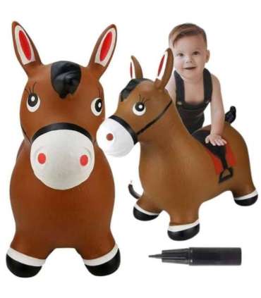 WOOPIE Skoczek Gumowy do Skakania Konik + Pompka