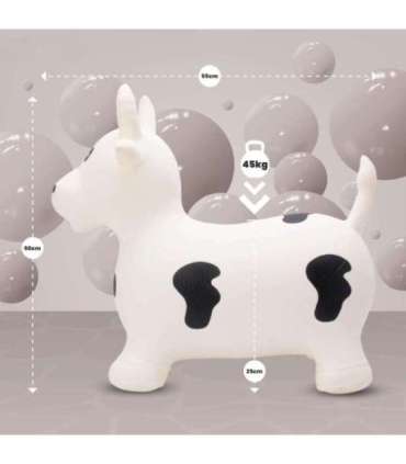 WOOPIE Skoczek Gumowy do Skakania Krówka + Pompka