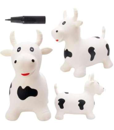 WOOPIE Skoczek Gumowy do Skakania Krówka + Pompka