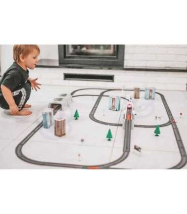 WOOPIE Kolejka Elektryczna Ogromny 914 cm Tor Most Tunel 86 el.