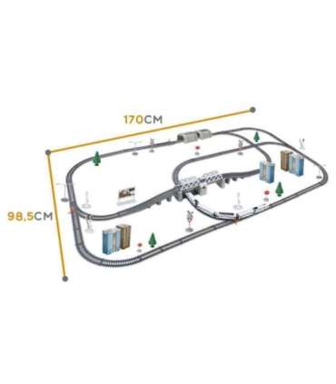 WOOPIE Kolejka Elektryczna Ogromny 914 cm Tor Most Tunel 86 el.
