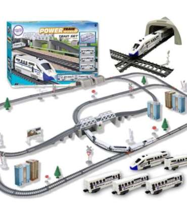 WOOPIE Kolejka Elektryczna Ogromny 914 cm Tor Most Tunel 86 el.