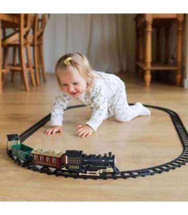 WOOPIE Klasyczny Pociąg Parowy Lokomotywa Tor XXL