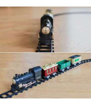 WOOPIE Klasyczny Pociąg Parowy Lokomotywa Tor XXL