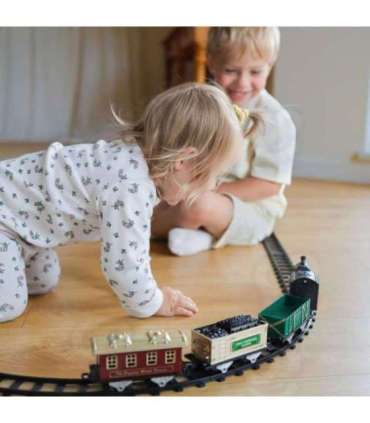 WOOPIE Klasyczny Pociąg Parowy Lokomotywa Tor XXL