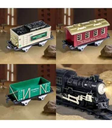 WOOPIE Klasyczny Pociąg Parowy Lokomotywa Tor XXL