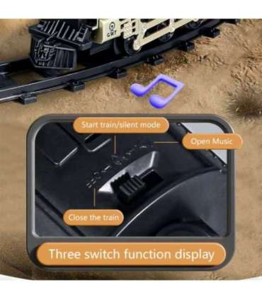 WOOPIE Klasyczny Pociąg Parowy Lokomotywa Tor XXL