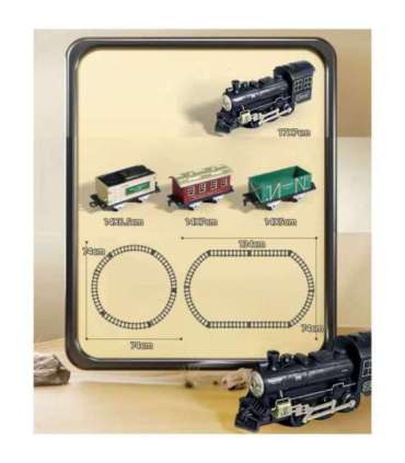 WOOPIE Klasyczny Pociąg Parowy Lokomotywa Tor XXL