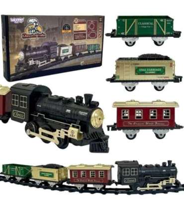 WOOPIE Klasyczny Pociąg Parowy Lokomotywa Tor XXL