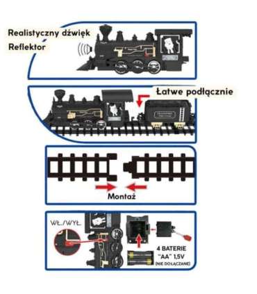 WOOPIE Pociąg Lokomotywa Zestaw XXL Tor 403 cm