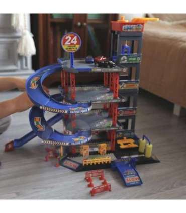 WOOPIE многоуровневый паркинг/гараж с автомойкой, автомобили, вертолет + аксессуары