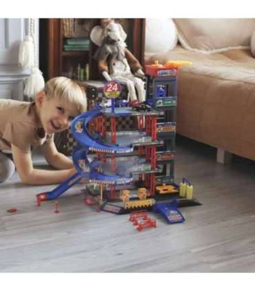 WOOPIE mitmetasandiline parkla/garaaž koos autopesulaga, autod, helikopter + aksessuaarid