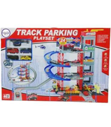 WOOPIE mitmetasandiline parkla/garaaž koos autopesulaga, autod, helikopter + aksessuaarid