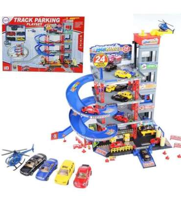 WOOPIE многоуровневый паркинг/гараж с автомойкой, автомобили, вертолет + аксессуары