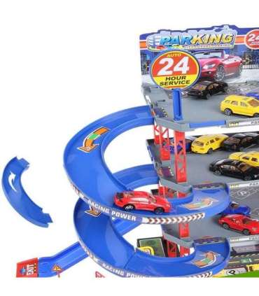 WOOPIE многоуровневый паркинг/гараж с автомойкой, автомобили, вертолет + аксессуары