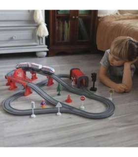 WOOPIE elektrirongikomplekt - rööpad, sild, tunnel, 80 osa.