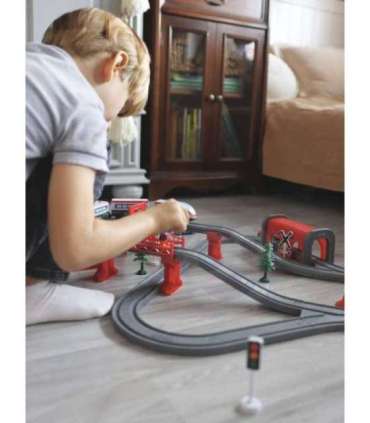 WOOPIE elektrirongikomplekt - rööpad, sild, tunnel, 80 osa.