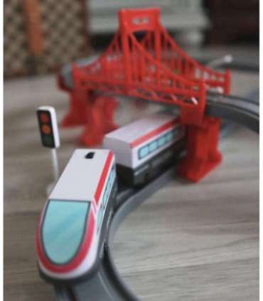 WOOPIE elektrirongikomplekt - rööpad, sild, tunnel, 80 osa.