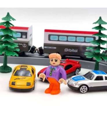 WOOPIE elektrirongikomplekt - rööpad, sild, tunnel, 80 osa.