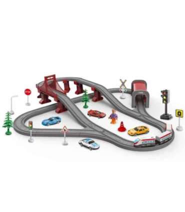 WOOPIE elektrirongikomplekt - rööpad, sild, tunnel, 80 osa.