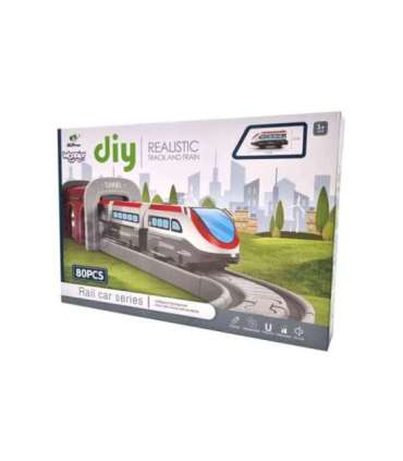 WOOPIE elektrirongikomplekt - rööpad, sild, tunnel, 80 osa.